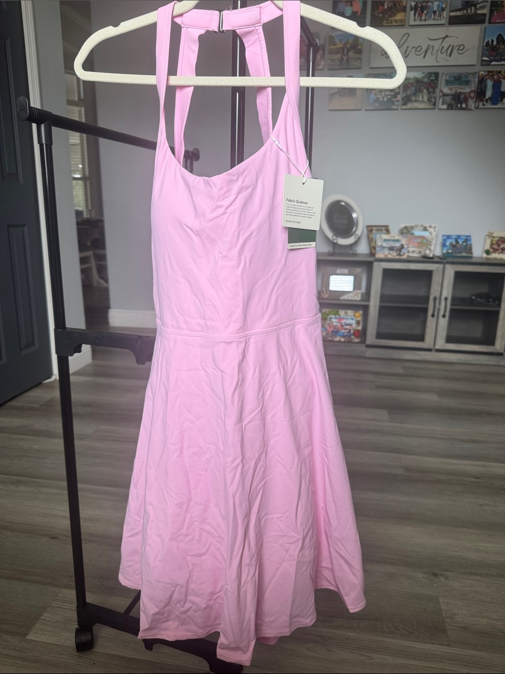 HALARA Pink A-Line Strappy Dress